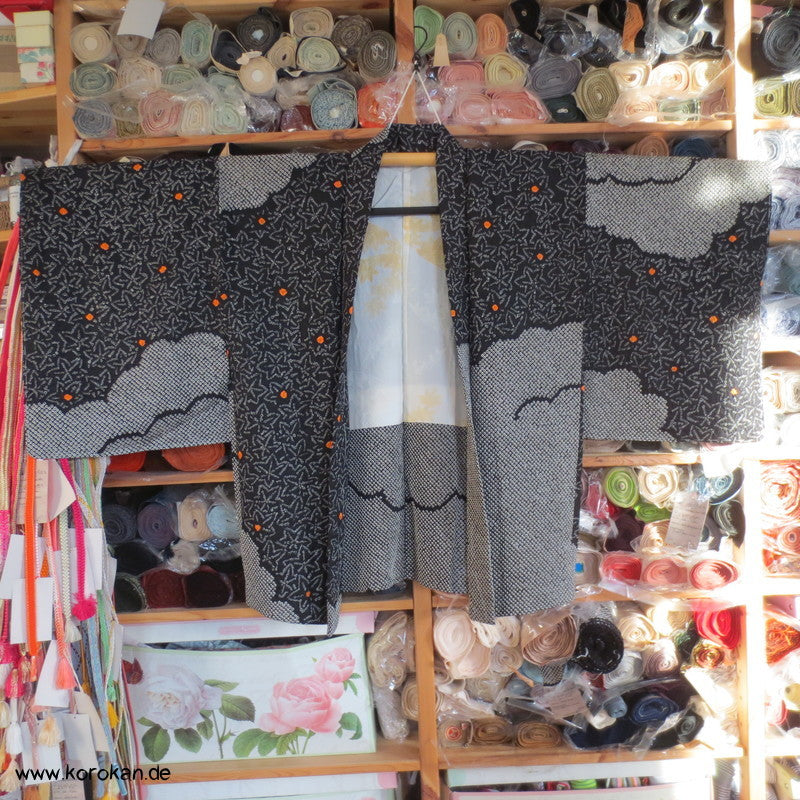 Full Shibori Ahornblattmuster, Wolken Haori Jacke