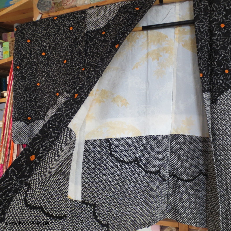Full Shibori Ahornblattmuster, Wolken Haori Jacke