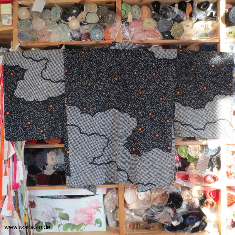 Full Shibori Ahornblattmuster, Wolken Haori Jacke