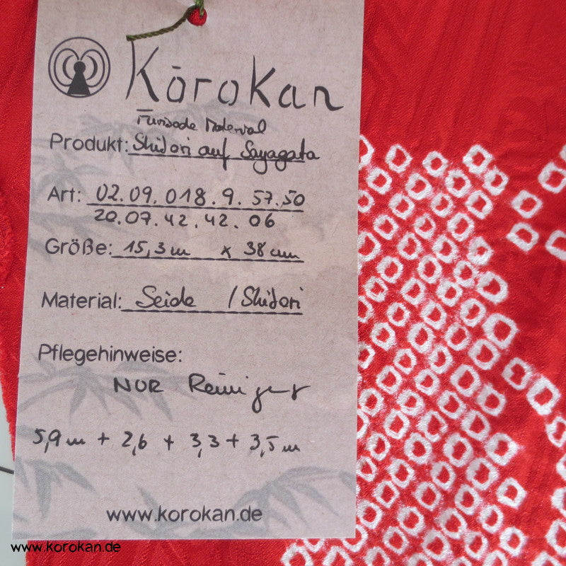 Shibori Segaiha Sayagata Seidendamast Stoffrest
