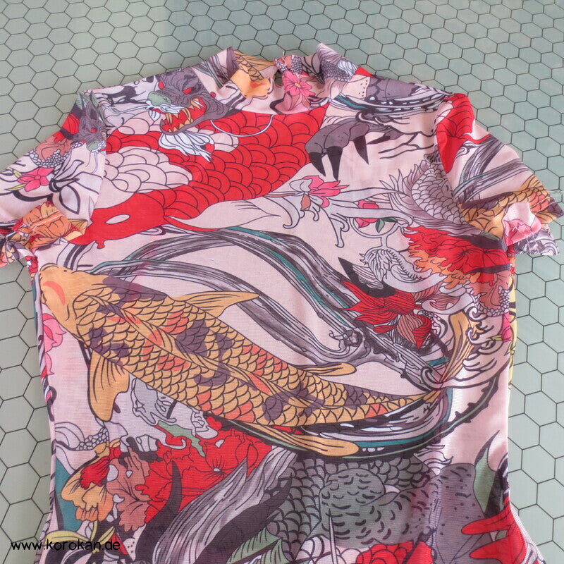 Fake Tattoo Koi Drachen Bodysuit