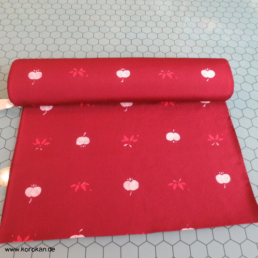 Bambus, Persimmon Kimono Chirimen Crepe Seide