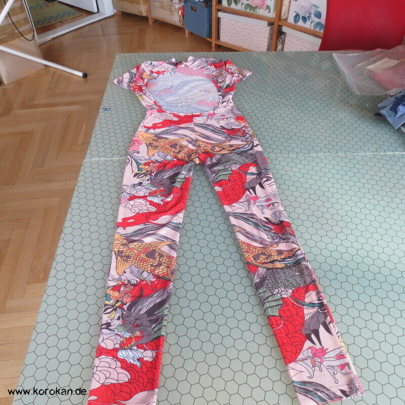Fake Tattoo Koi Drachen Bodysuit