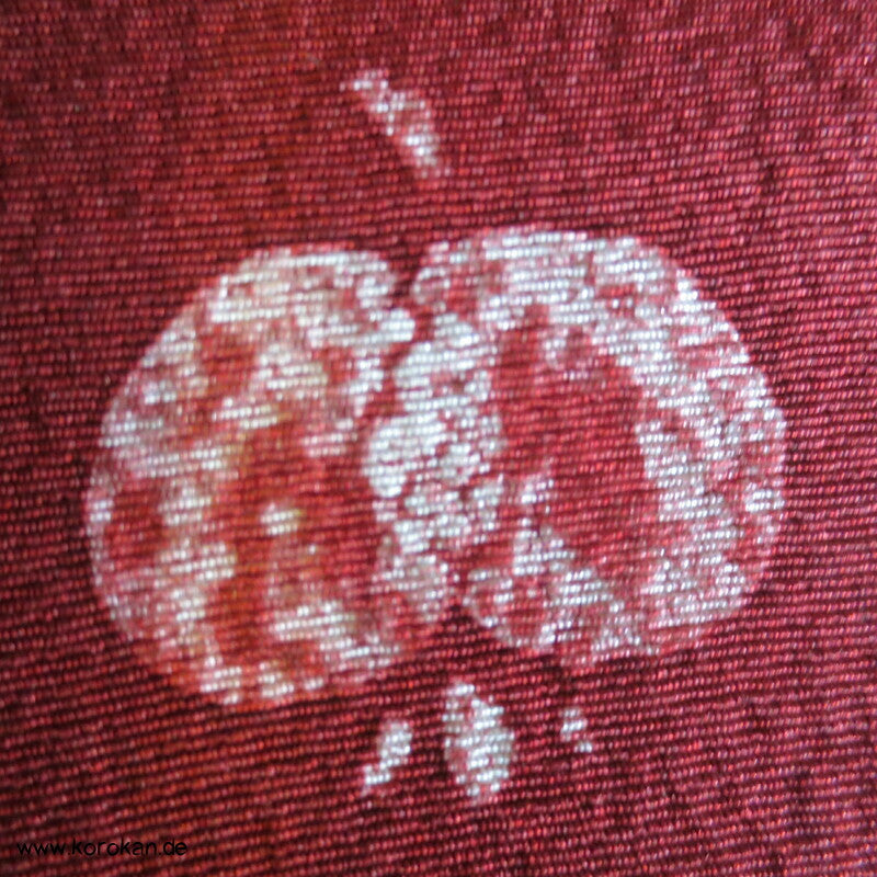 Bambus, Persimmon Kimono Chirimen Crepe Seide