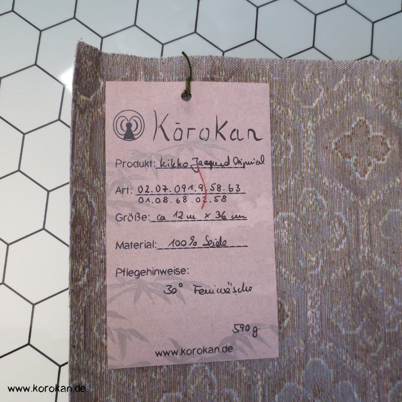 Pastell Kikko Jacquard Seiden Stoff für Kimono