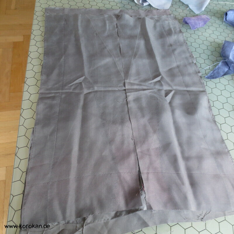 indigoblaue Kimono Seiden Stoffreste Beutel
