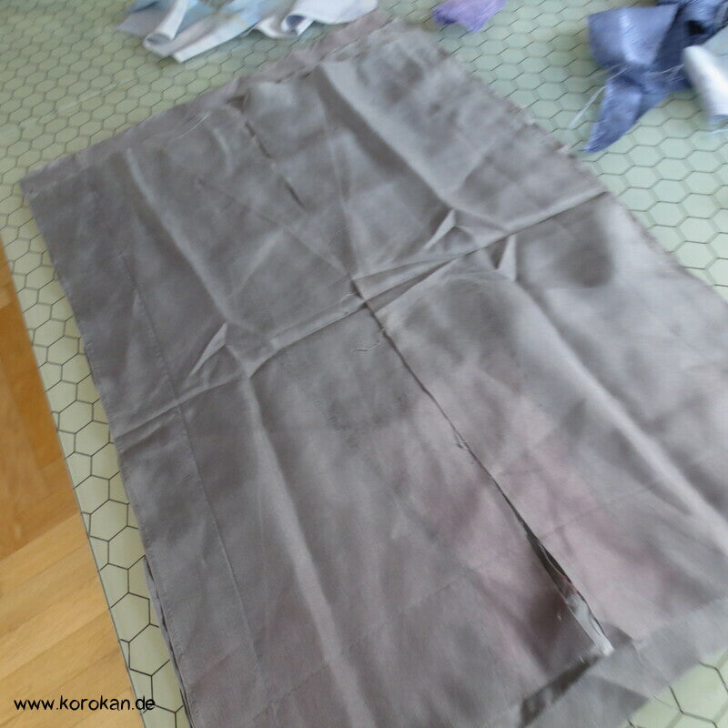 indigoblaue Kimono Seiden Stoffreste Beutel