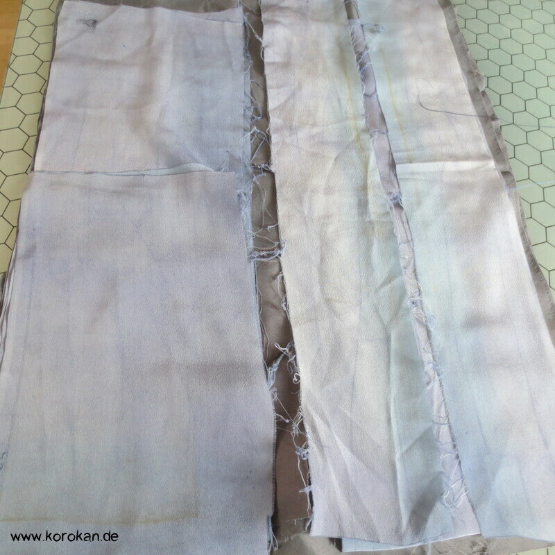 indigoblaue Kimono Seiden Stoffreste Beutel