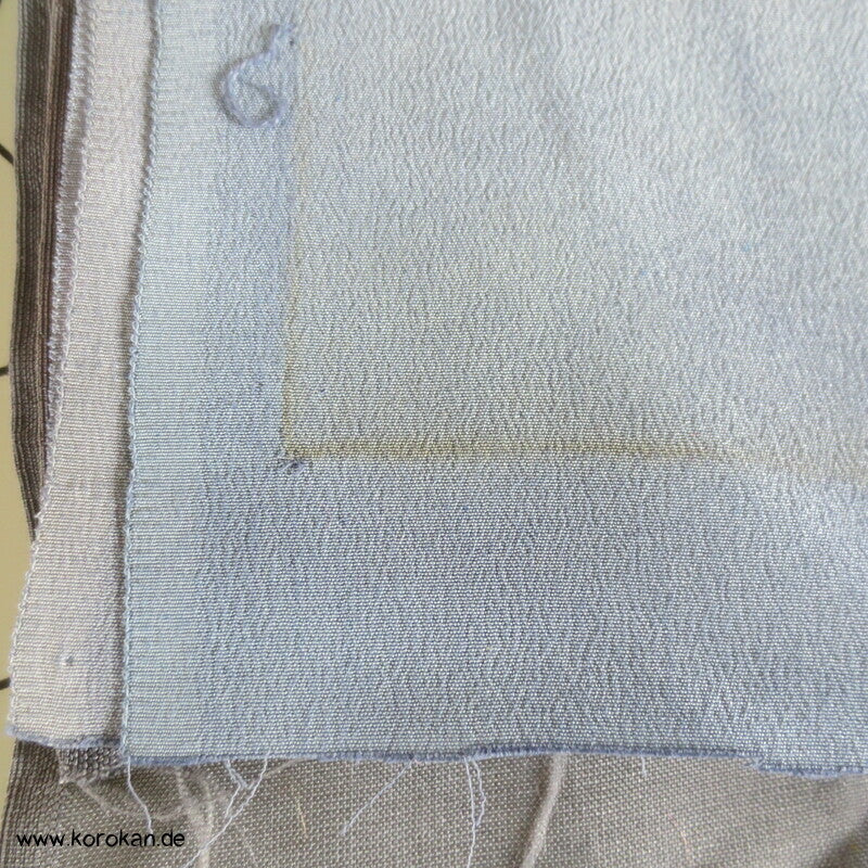 indigoblaue Kimono Seiden Stoffreste Beutel