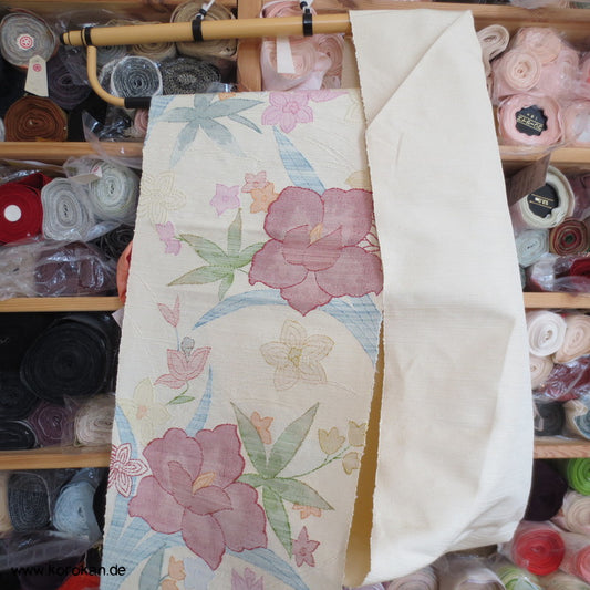 Blüten Nagoya Obi dick handgewebte Seide