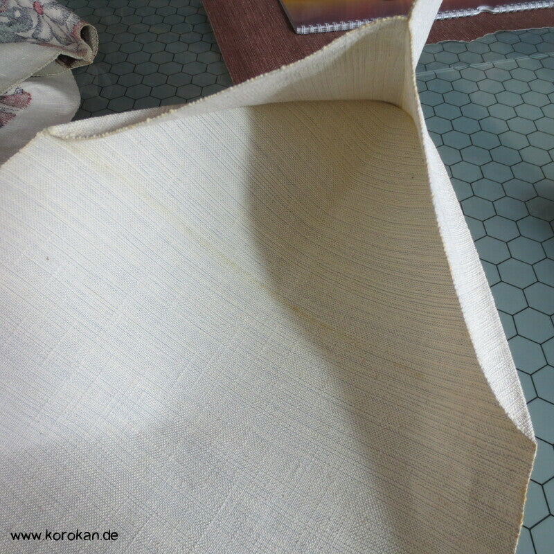 Fächer mit Blütenmustern grober Tsumugi Nagoya Obi