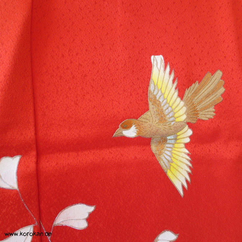 Päonien Gold und Stickerei Uchikake / Furisode Seide Stoffrest