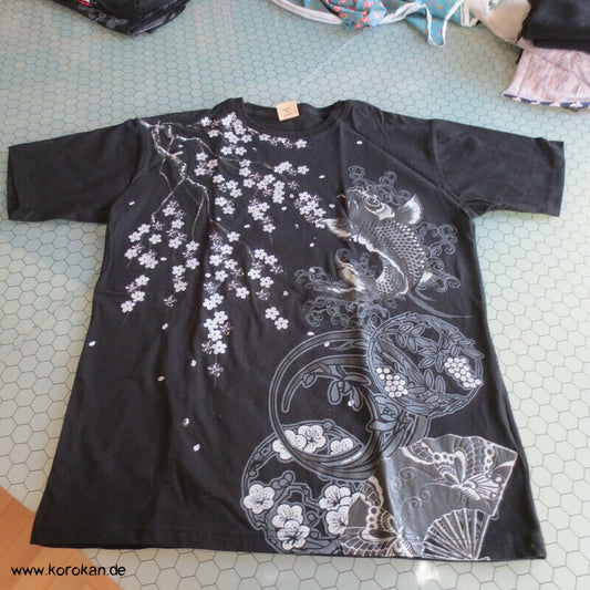 T Shirt mit Koi Print mit Glitzer
