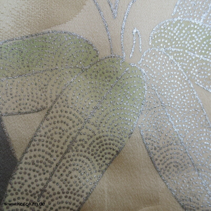 Bambus, Shibori Applikationen, goldbestickt Chu Furisode