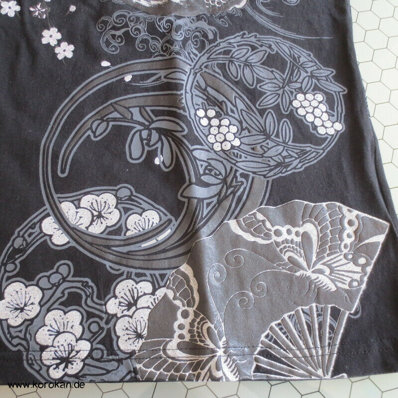 T Shirt mit Koi Print mit Glitzer