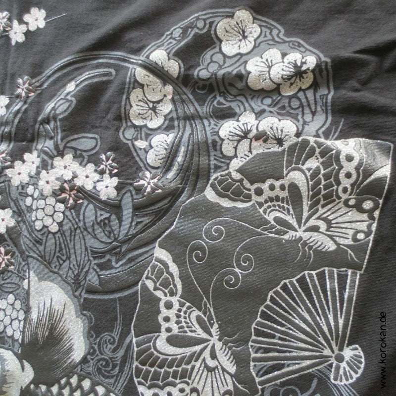 T Shirt mit Koi Print mit Glitzer