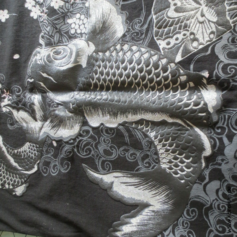 T Shirt mit Koi Print mit Glitzer