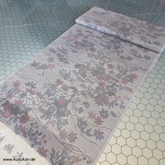 Gartenlandschaft Kasuri Tsumugi Kimono Seide