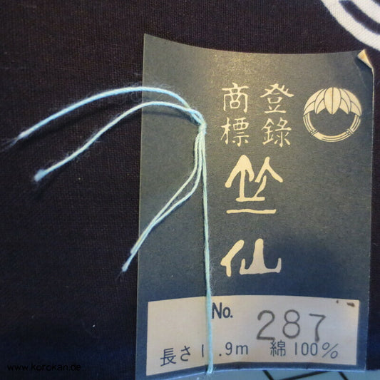 Kusudama auf blau Yukata Kimono Baumwoll Stoff