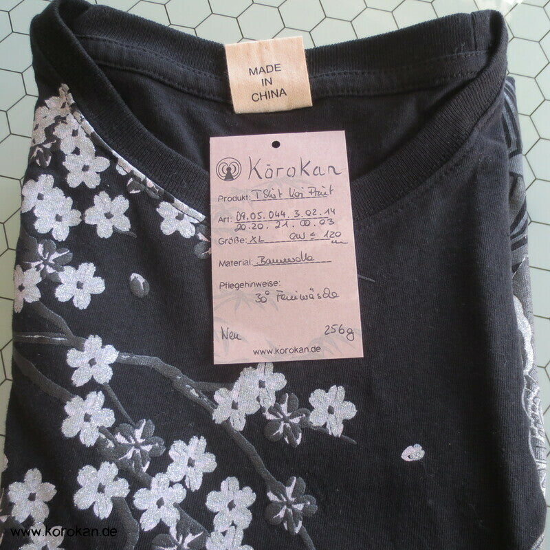 T Shirt mit Koi Print mit Glitzer