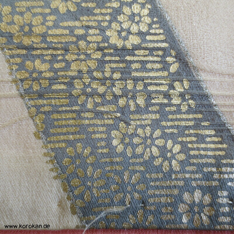 Bambus, Shibori Applikationen, goldbestickt Chu Furisode