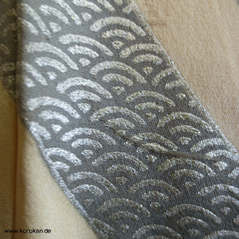 Bambus, Shibori Applikationen, goldbestickt Chu Furisode
