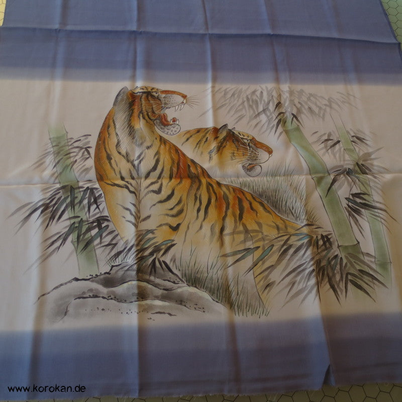handgemalte Tiger Juban Kimono Honan Futterseide