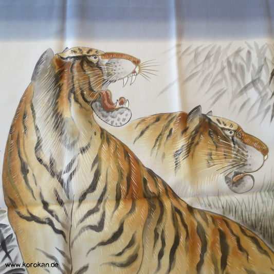 handgemalte Tiger Juban Kimono Honan Futterseide