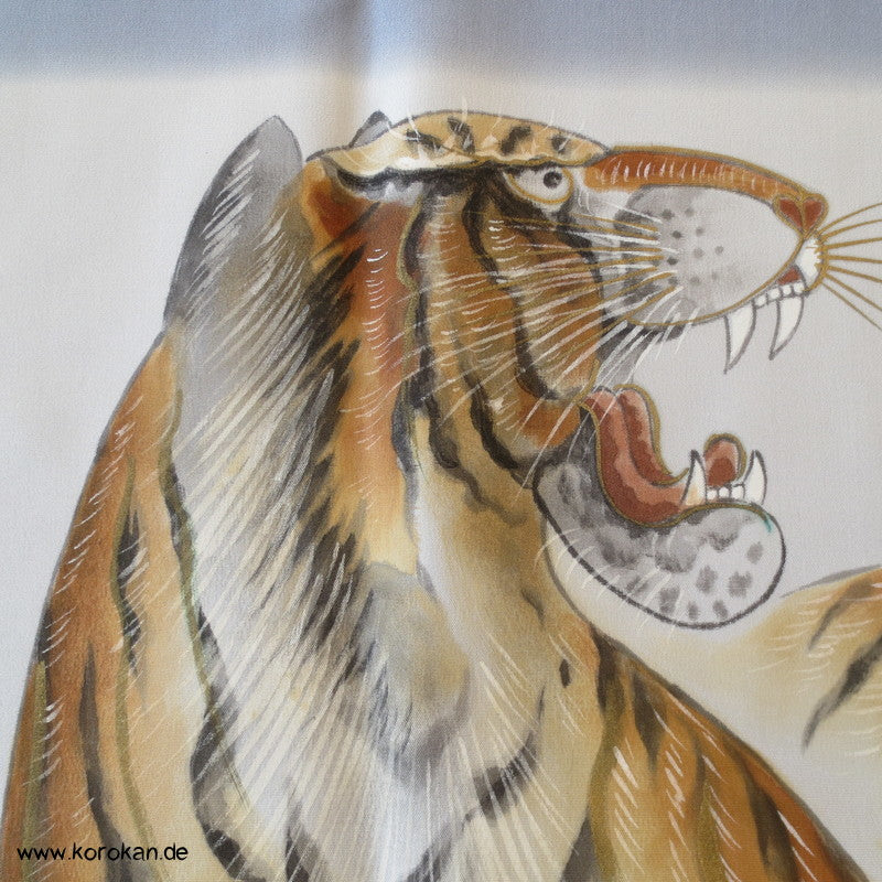 handgemalte Tiger Juban Kimono Honan Futterseide