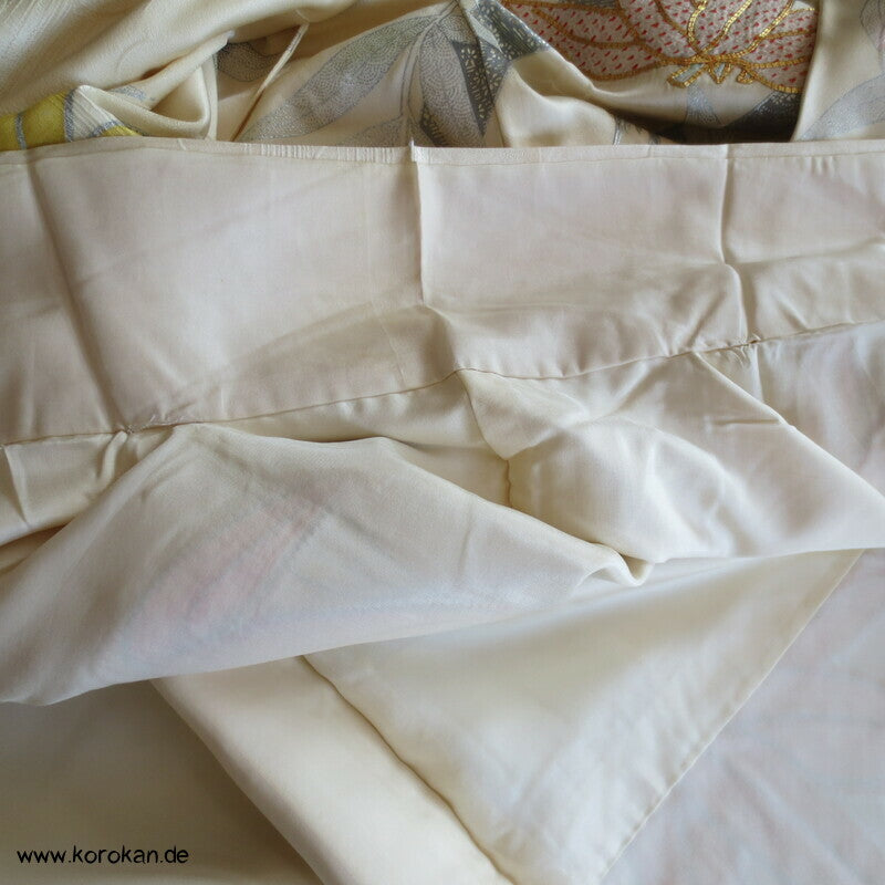 Bambus, Shibori Applikationen, goldbestickt Chu Furisode