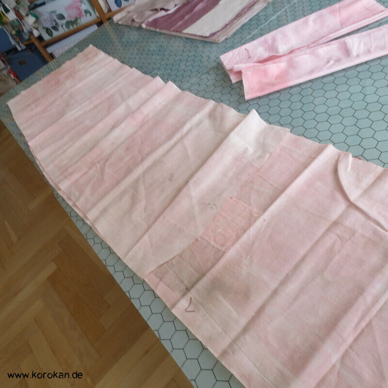Araihari Kimono Futter Stoff antik Rest rosa