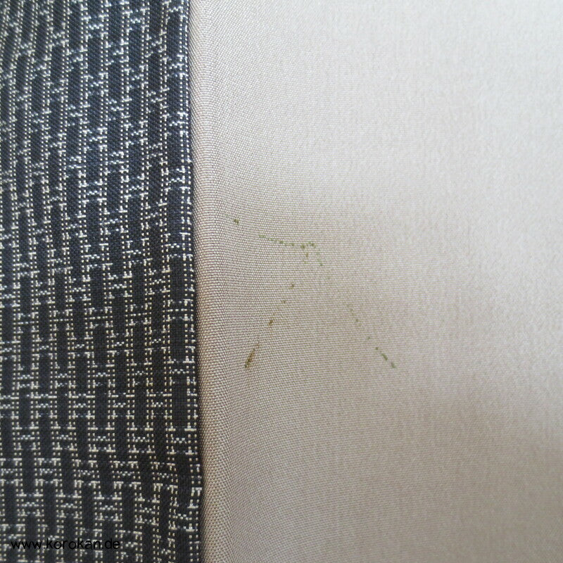 braune Seiden Tsumugi Haori mit Wasserfall Futter