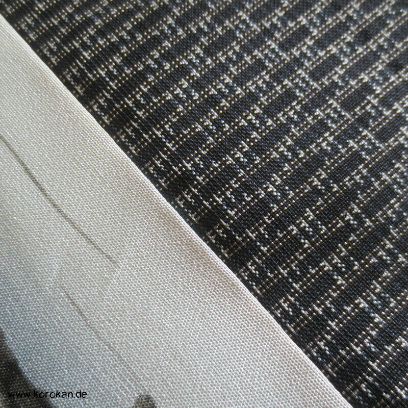 braune Seiden Tsumugi Haori mit Wasserfall Futter