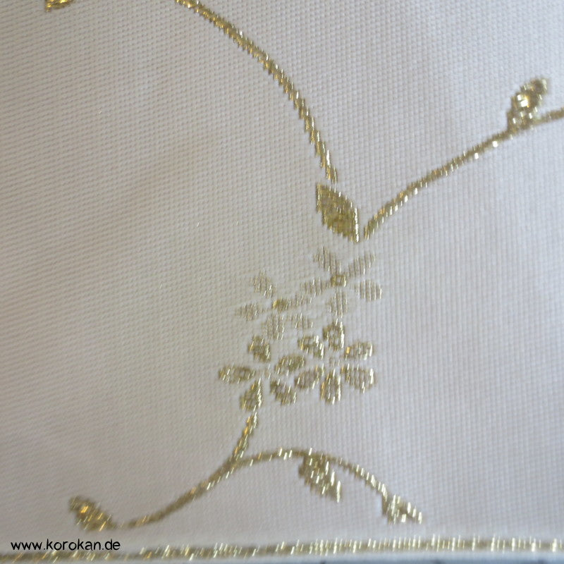 creme hell mit goldene Lurex Blumen Obi für Yukata, etc..