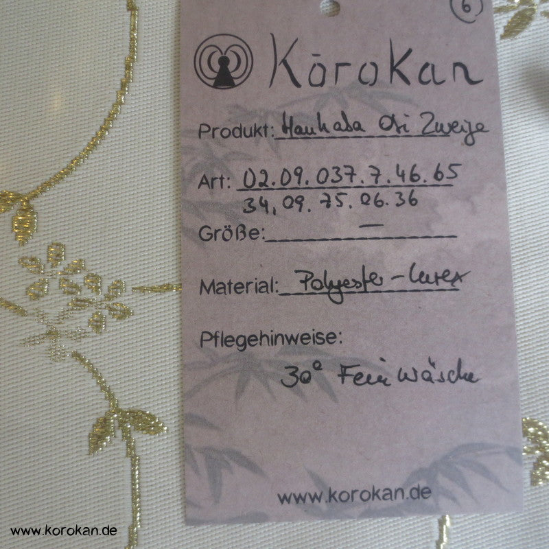 creme hell mit goldene Lurex Blumen Obi für Yukata, etc..
