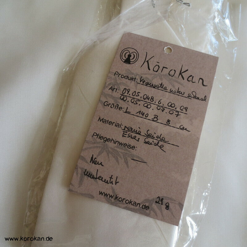 schmale natur Seiden Crepe Krawatte Esser Seiden