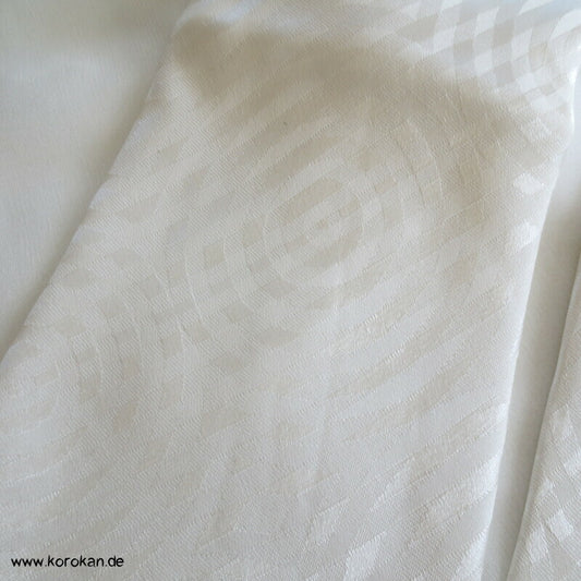 Krawatte Seide natur Damast gewebte Kreise über Streifen