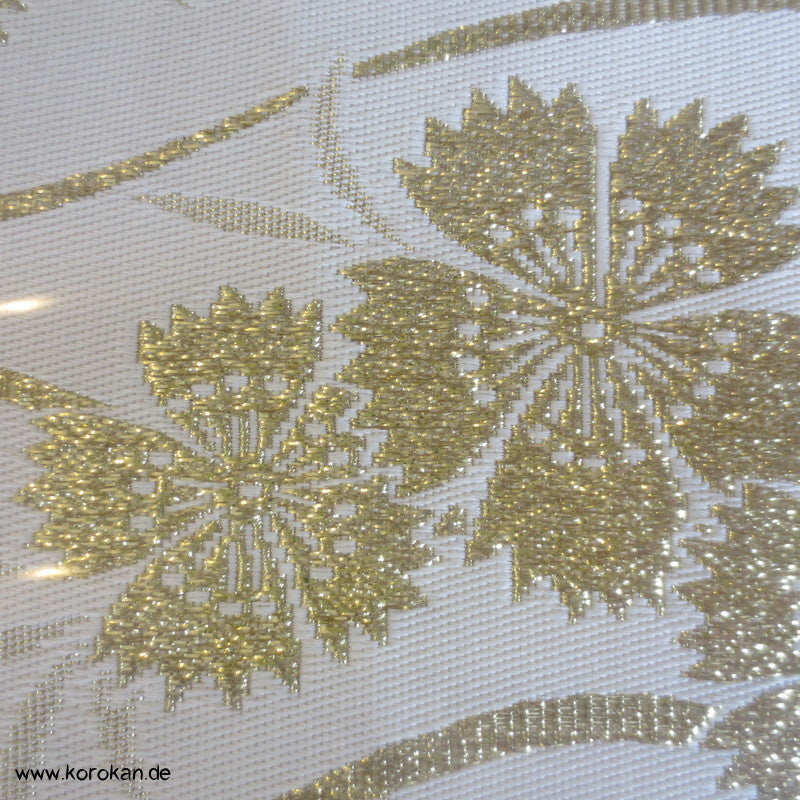 creme hell mit goldene Lurex Blumen Obi für Yukata, etc..