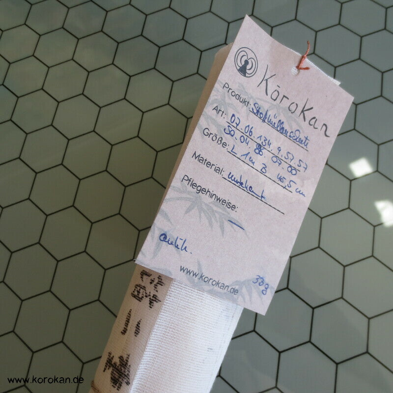 japanische Stoffrollen Hülle mit Kanji, Steifleinen