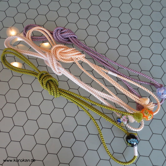 neues Obijime Seidenband, mit Obidome Glaskugel