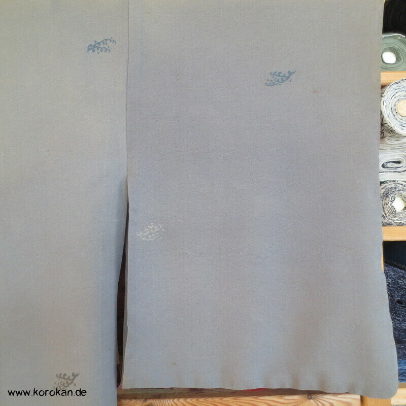 feine Wellen in grau Hitoe Kimono Seidenjacquard