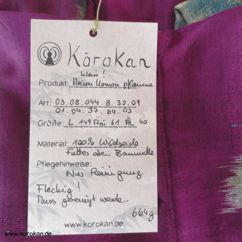 pflaume mit silbernem Spiegel Meisen Komon Kimono