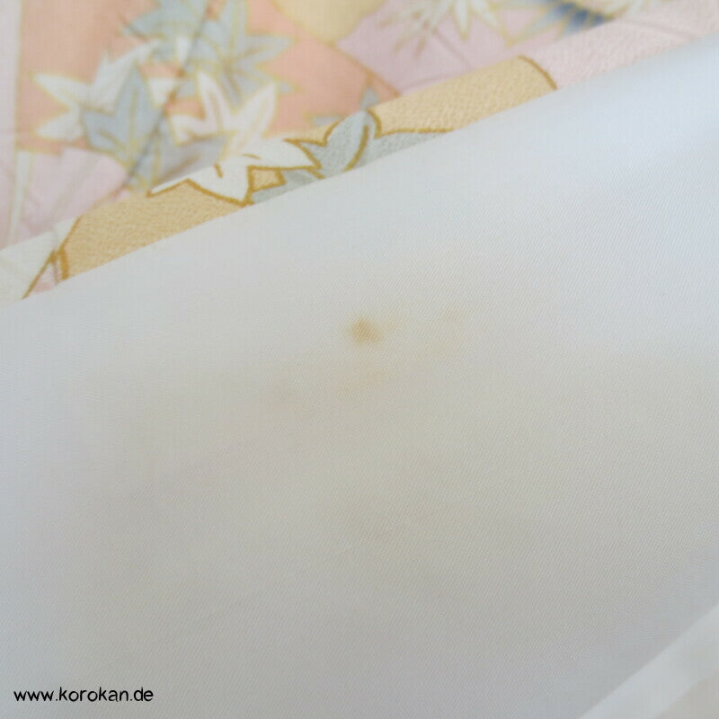 großer zarte Jigami Fächer Furisode, teilbestickt, pastellig