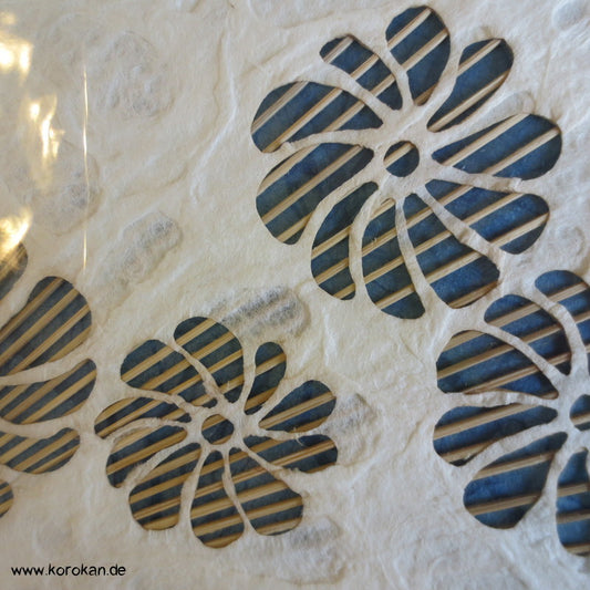 Iki to Sui Ume Papierfächer mit Holzgriff - nicht klappbar