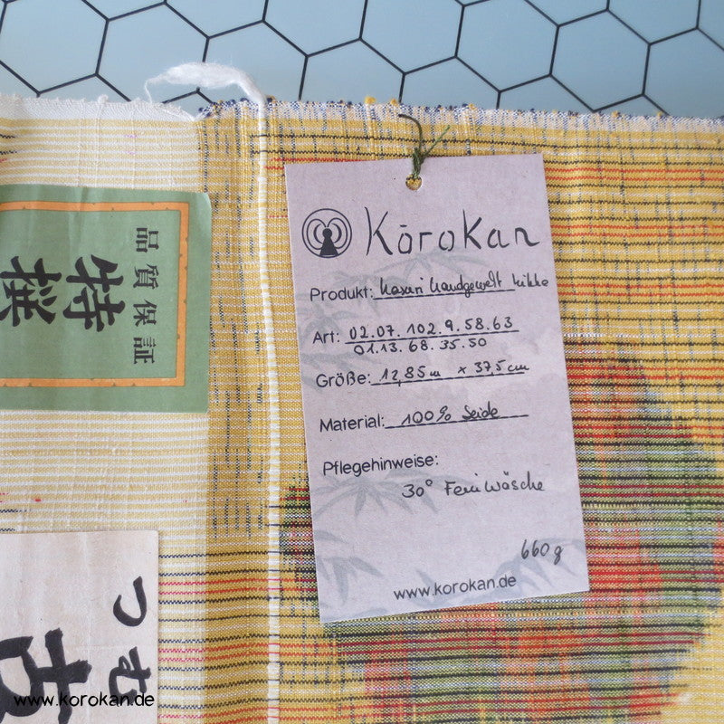 japanische Kikko Kasuri Tsumugi Kimono Seide Stoffrolle