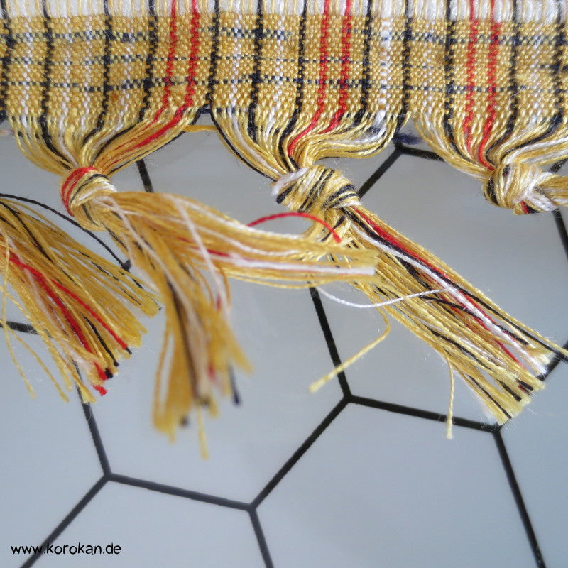 japanische Kikko Kasuri Tsumugi Kimono Seide Stoffrolle