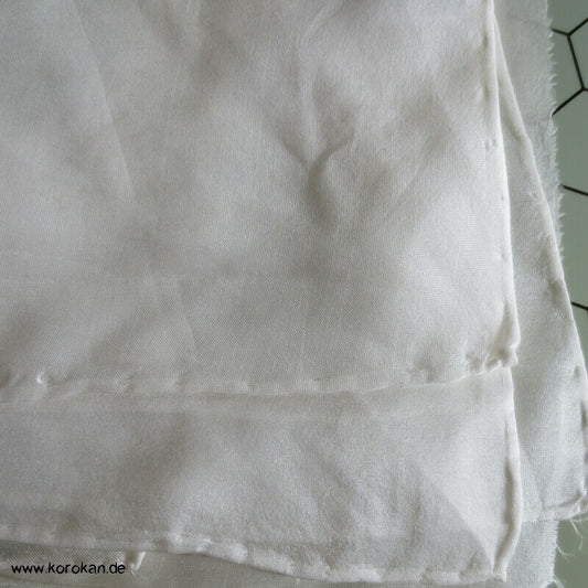 Karrée Seidentuch Pongé natur handrolliert