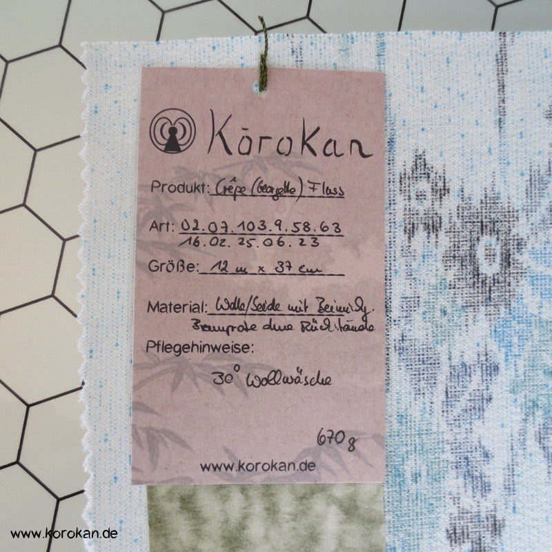 Fluss Wellen Wolle / Seide Crepe (Georgette)