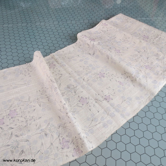 Blumendruck Tsumugi grobgewebte Kimono Seide