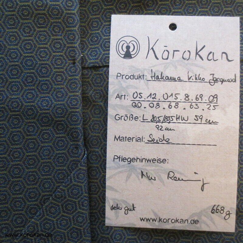 Kikko Jacquard Seide Hakama - Andon - Rock - Typ